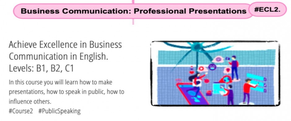 Professional Presentations in English. February -May 2023